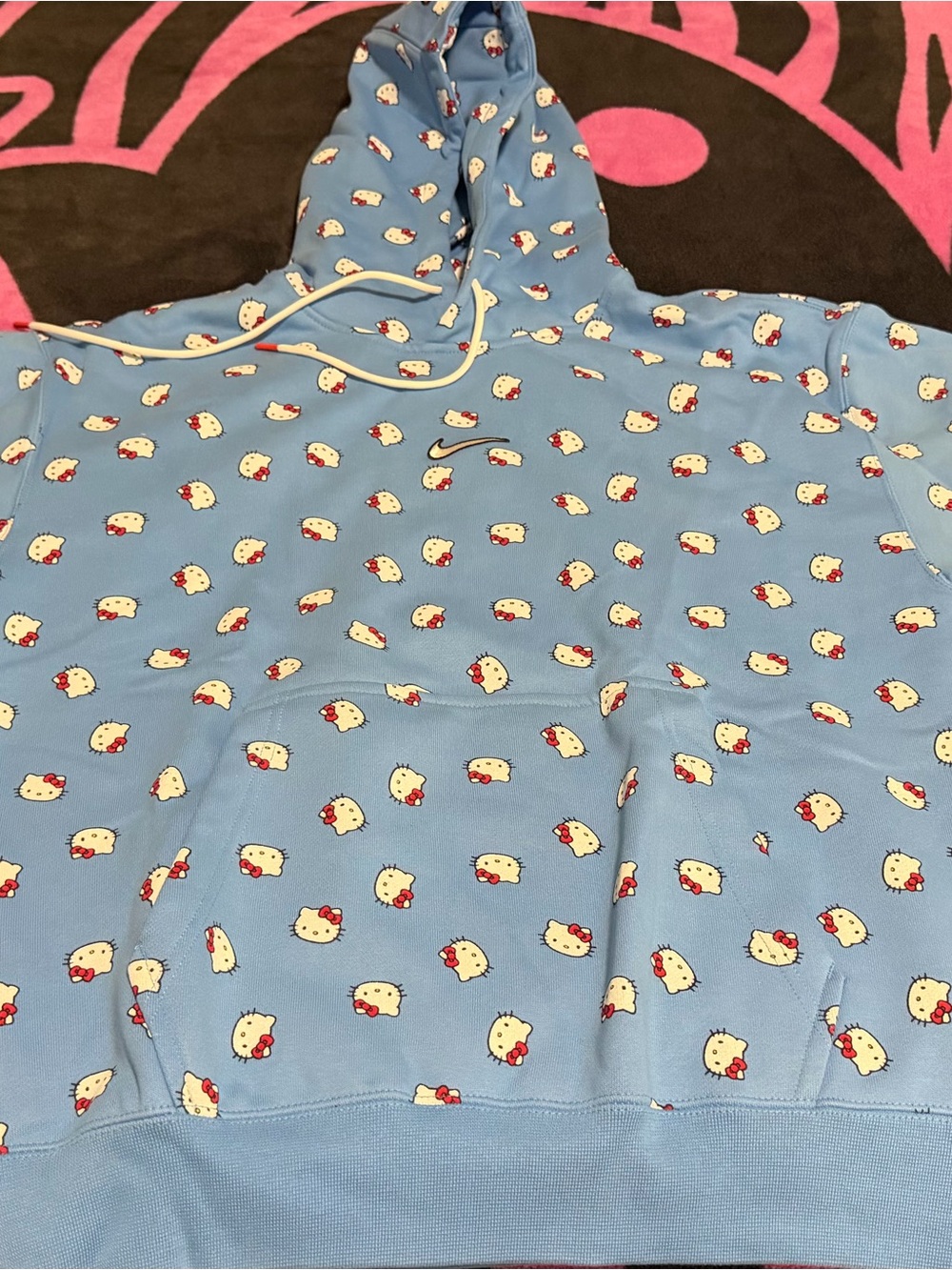 Nike Light Blue Hello Kitty All-Over Print Zip-Up Hoodie